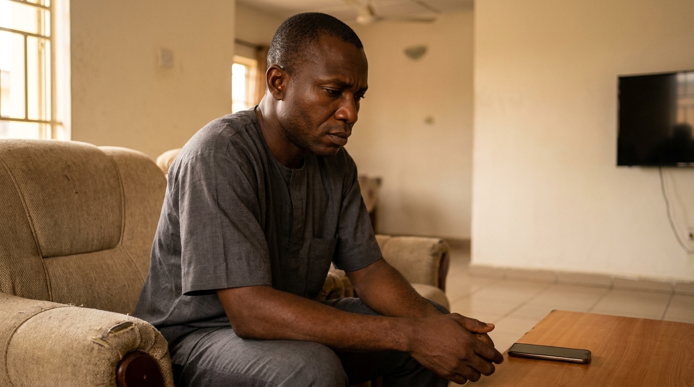 Nigerian elder man sitting peacefully — Baba Sani's Methods